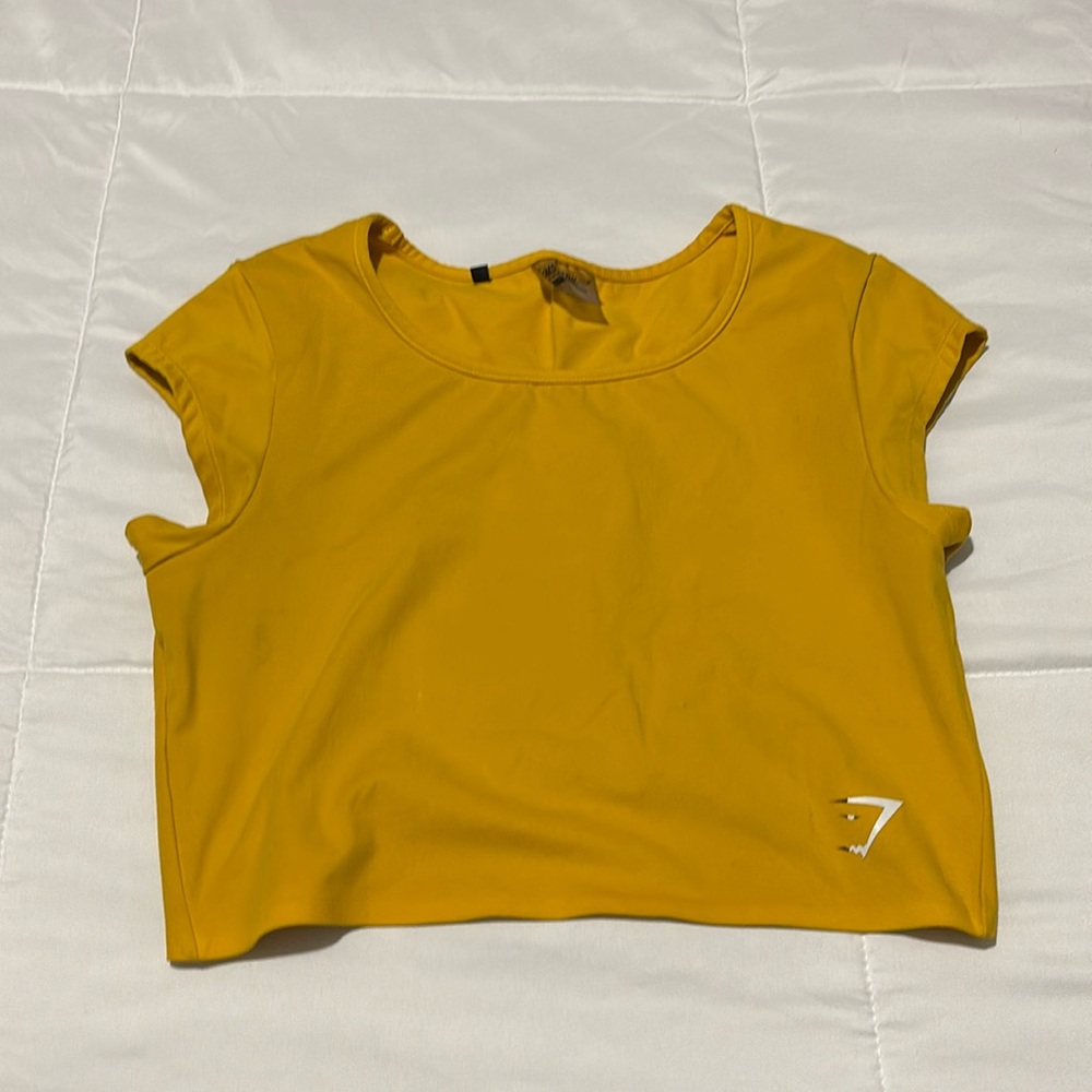 Yellow Gymshark Crop Top